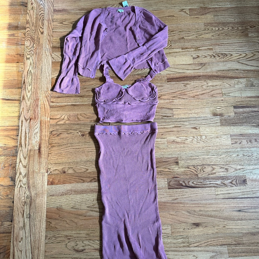 Bump Biddy lavender size L MATERNITY 3 piece